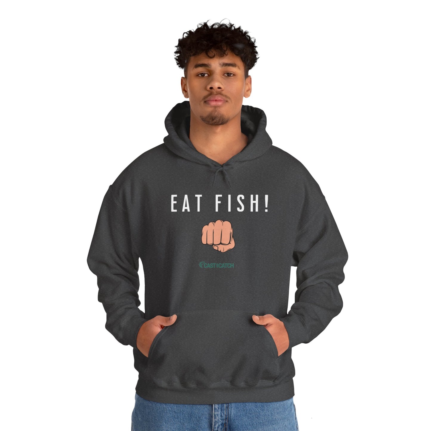 Eat Fish Unisex Heavy Blend™ Hooded Sweatshirt