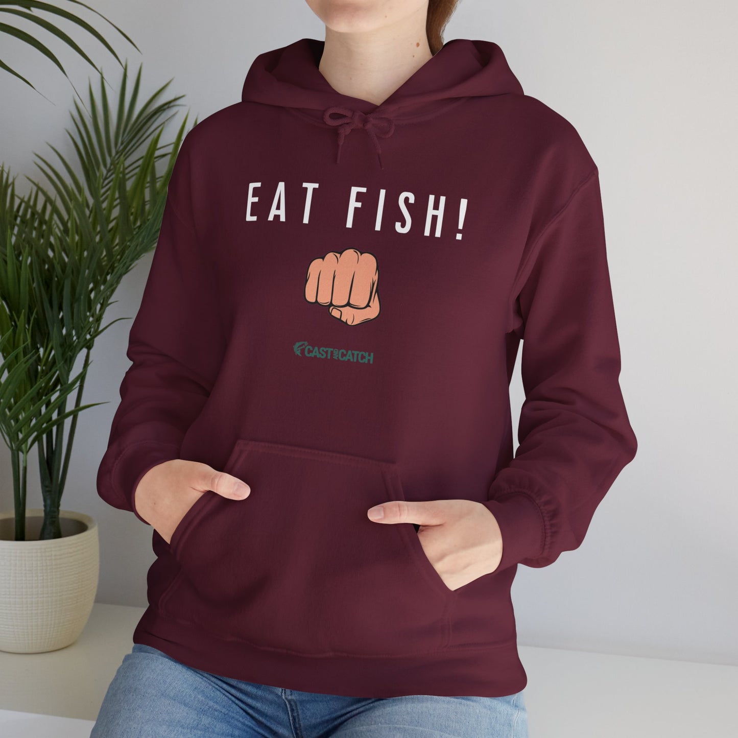 Eat Fish Unisex Heavy Blend™ Hooded Sweatshirt