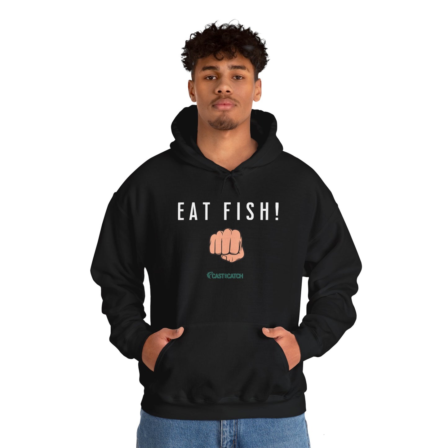 Eat Fish Unisex Heavy Blend™ Hooded Sweatshirt